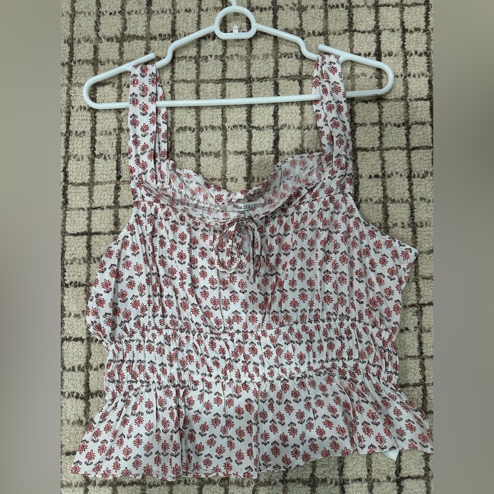Emerson Fry Red Floral Blouse